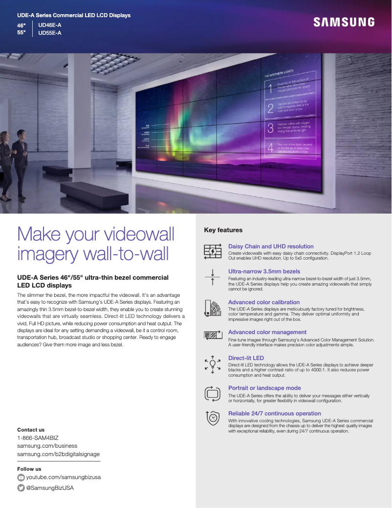 Page 1 de la notice Brochure Samsung UD46E-A
