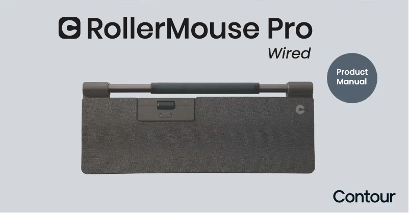 Página 1 del manual Manual de usuario Contour Design RollerMouse Pro