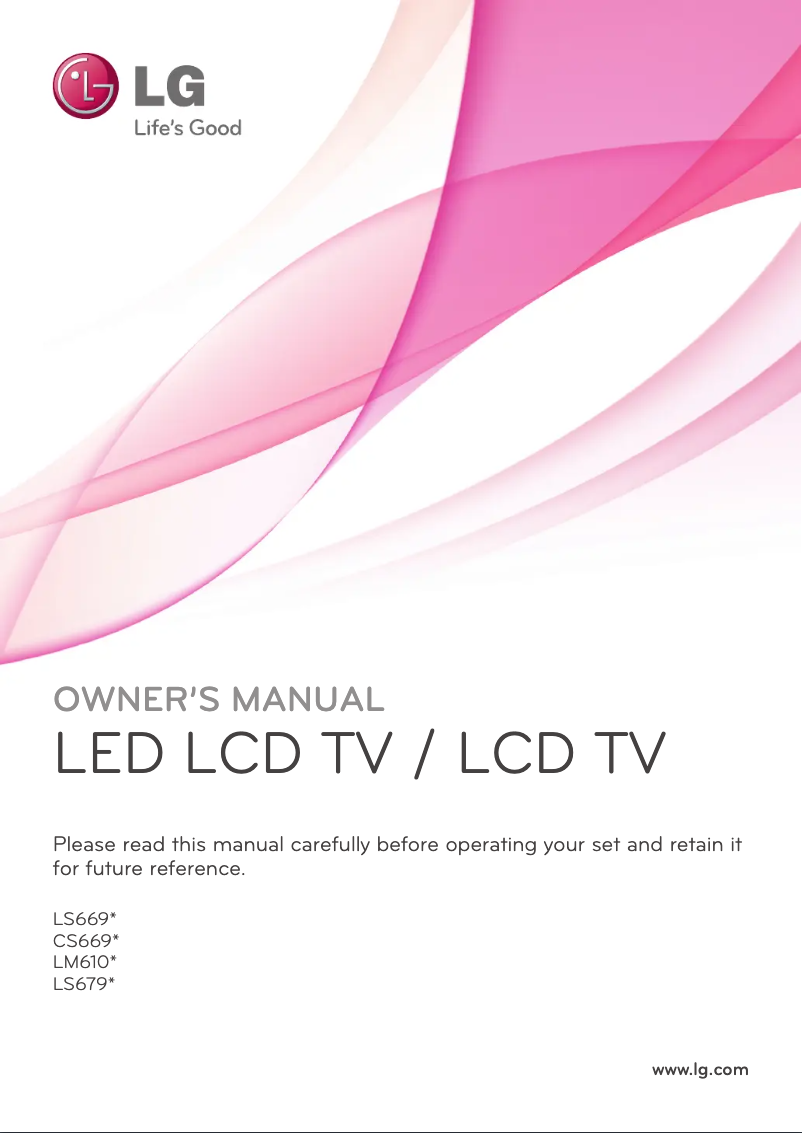 Page 1 de la notice Manuel utilisateur LG 47LS669C