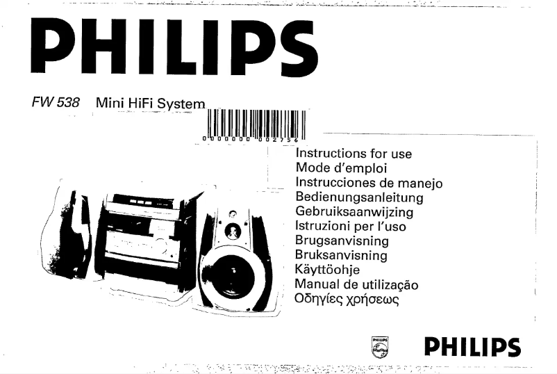 Página 1 del manual Manual de usuario Philips FW538SR