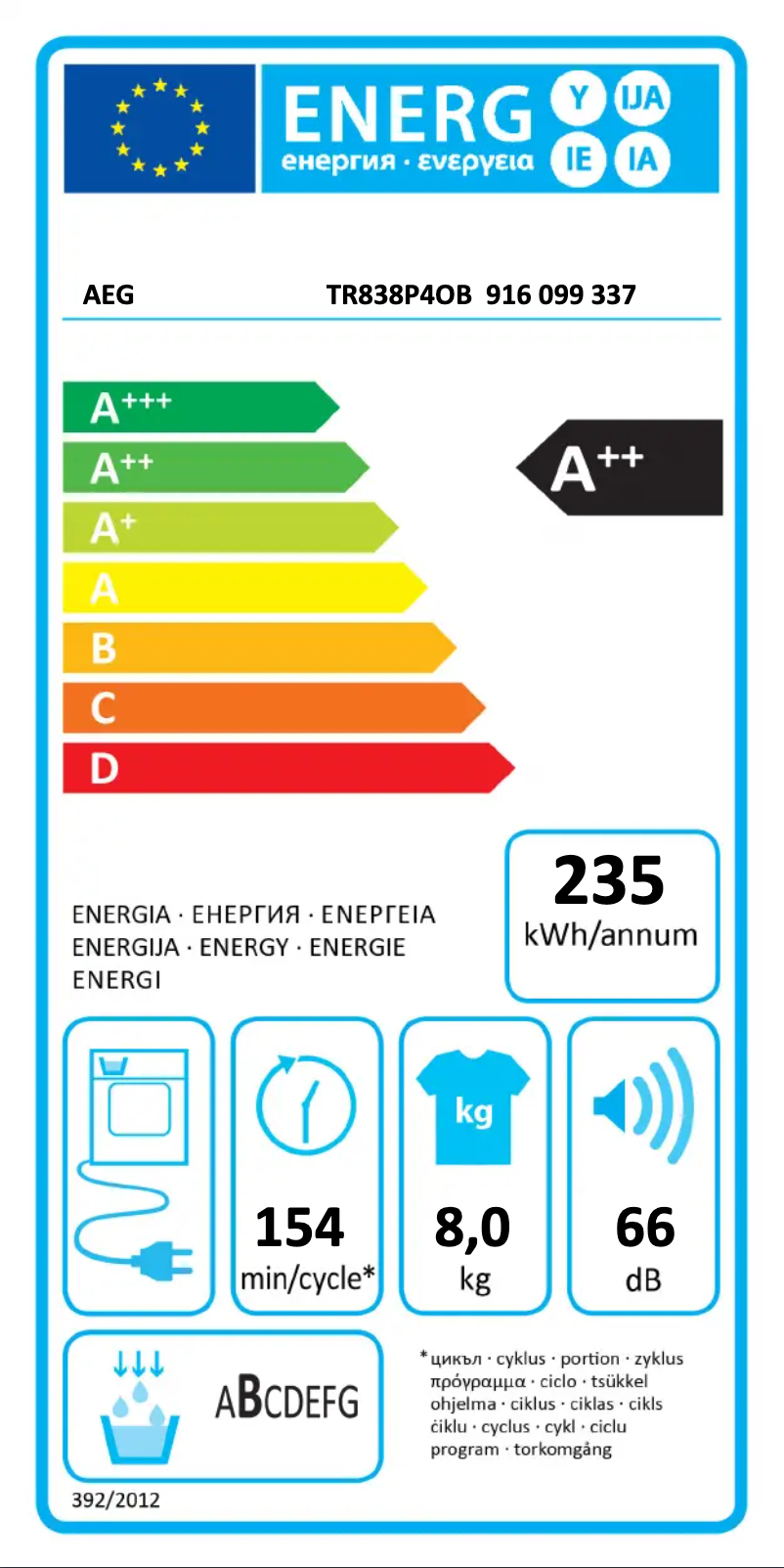 Image de la première page du manuel de l'appareil TR838P4OB