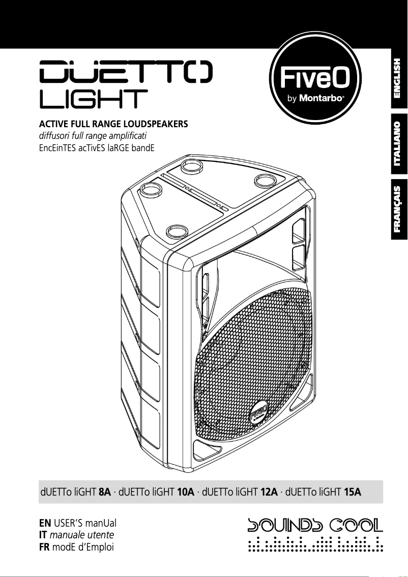 Page 1 de la notice Manuel utilisateur FiveO Duetto Light 15A