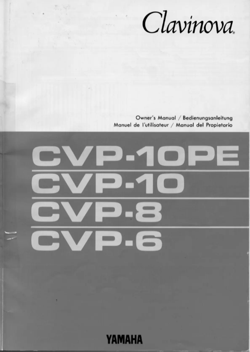 Page 1 of the manual User Manual Yamaha Clavinova CVP-10