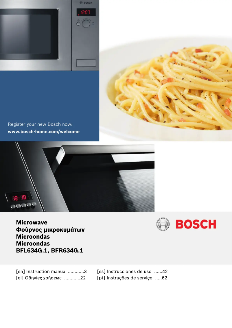 Page 1 de la notice Manuel utilisateur Bosch BFL634G.1