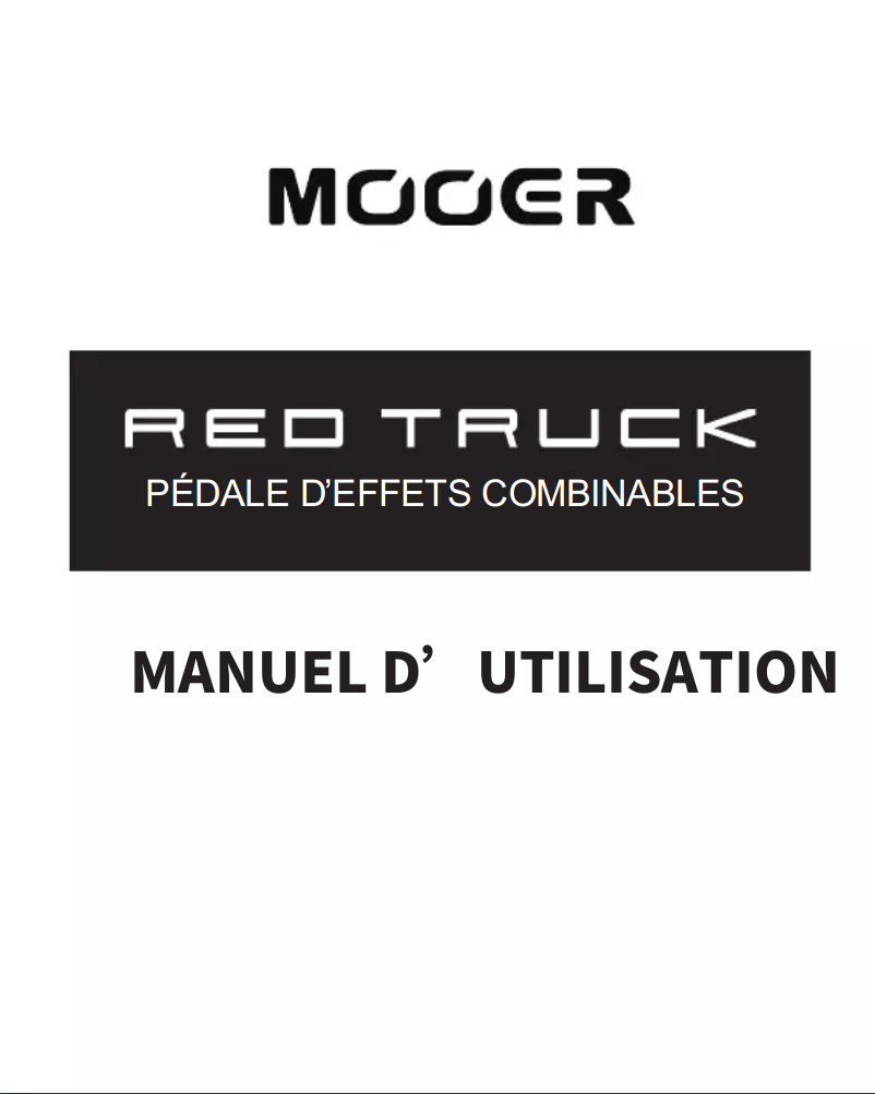 Image de la première page du manuel de l'appareil Red Truck