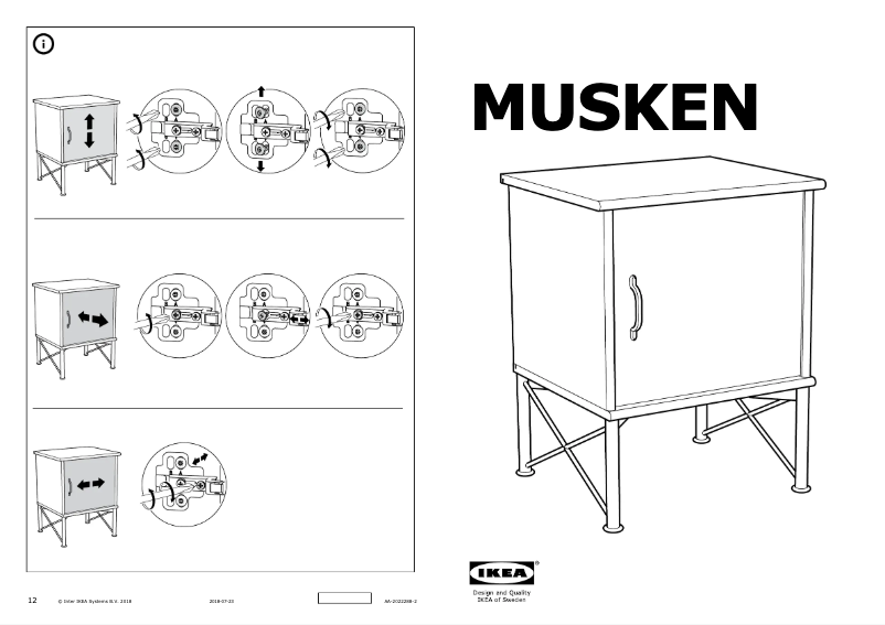 Page 1 de la notice Manuel utilisateur Ikea MUSKEN 503.786.79