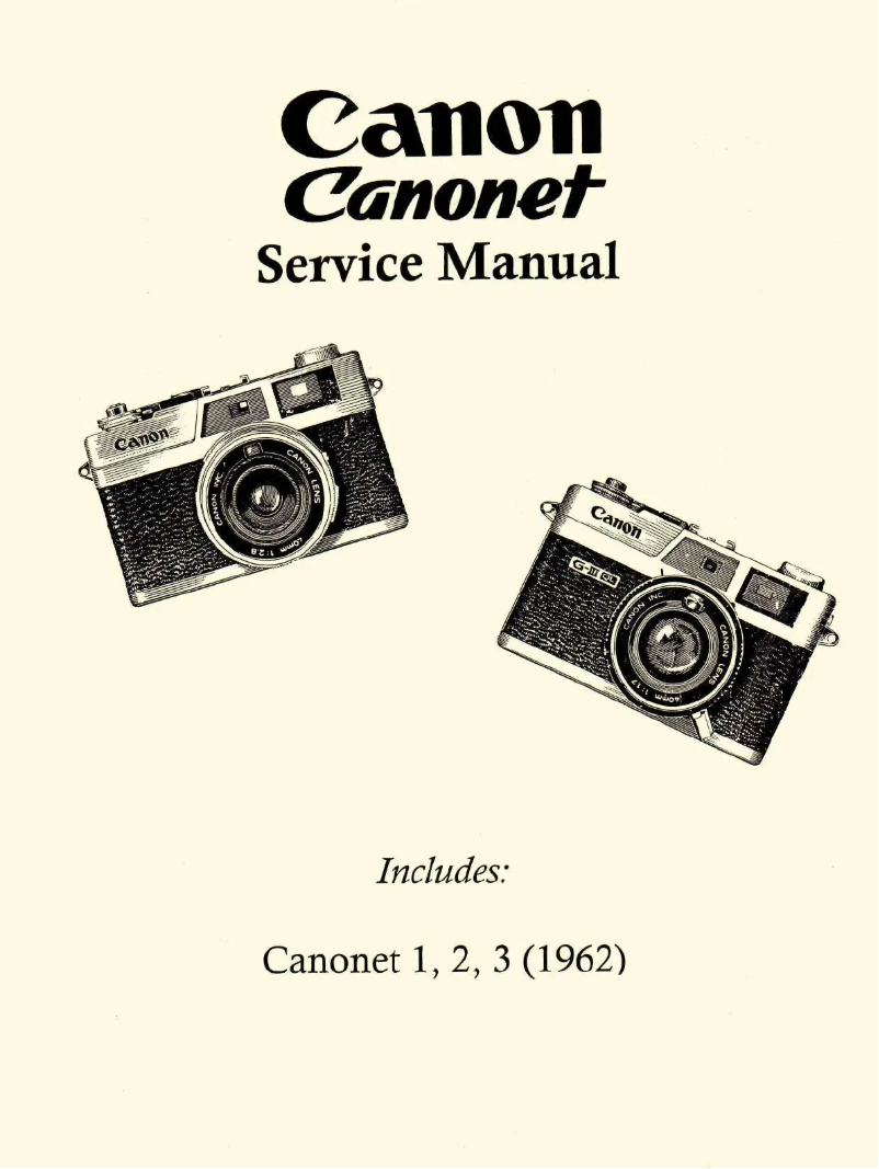 Page 1 de la notice Manuel utilisateur Canon Canonet