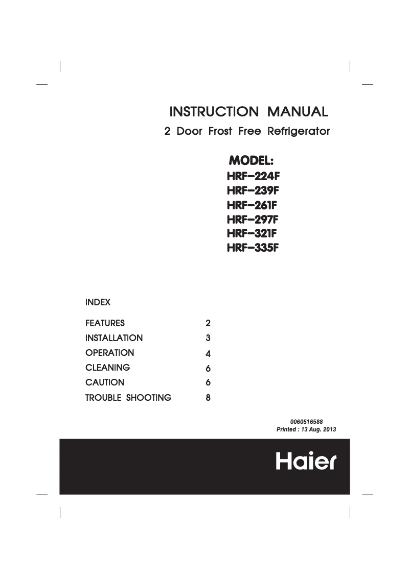 Página 1 del manual Manual de usuario Haier HRF-335FS