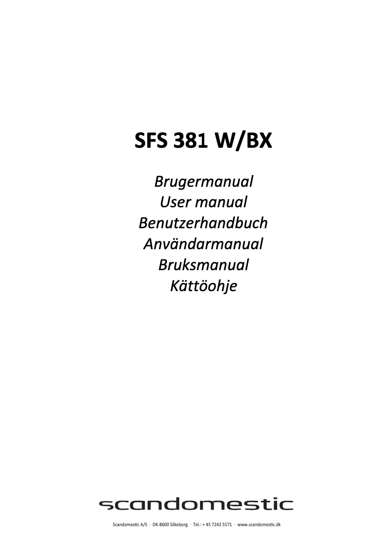 Page 1 of the manual User Manual Scandomestic SFS 381 BX