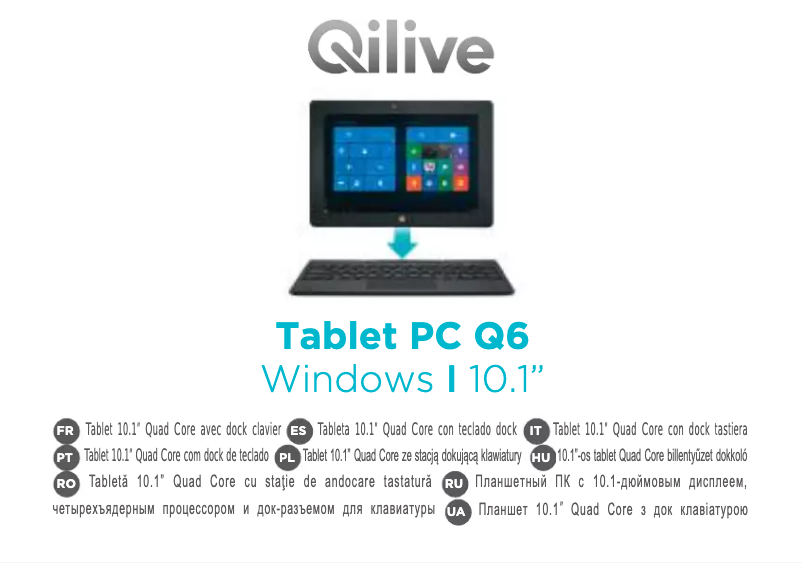 Page 1 de la notice Manuel utilisateur Qilive PC 10.1 Q6