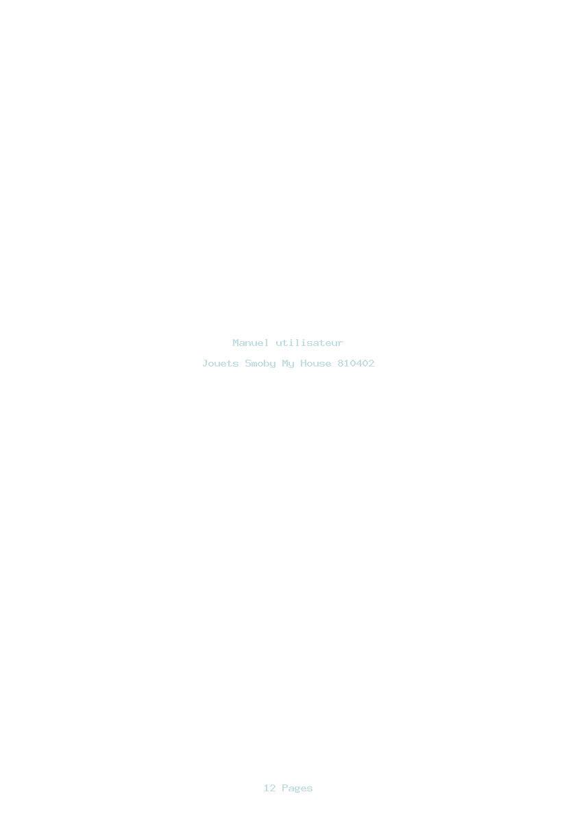 Page 1 de la notice Manuel utilisateur Smoby My House 810402
