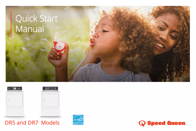 Página 1 del manual Guía de inicio rápido Speed Queen DR7004BE