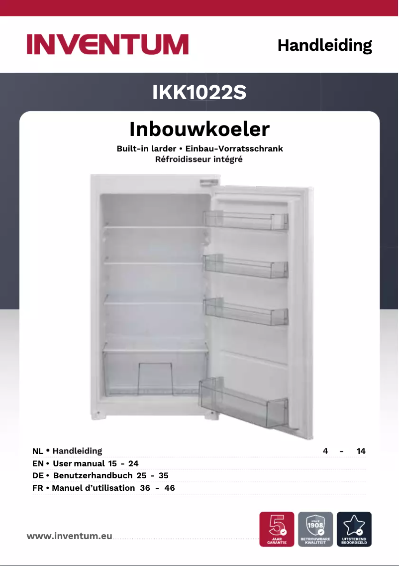 Página 1 del manual Manual de usuario Inventum IKK1022S