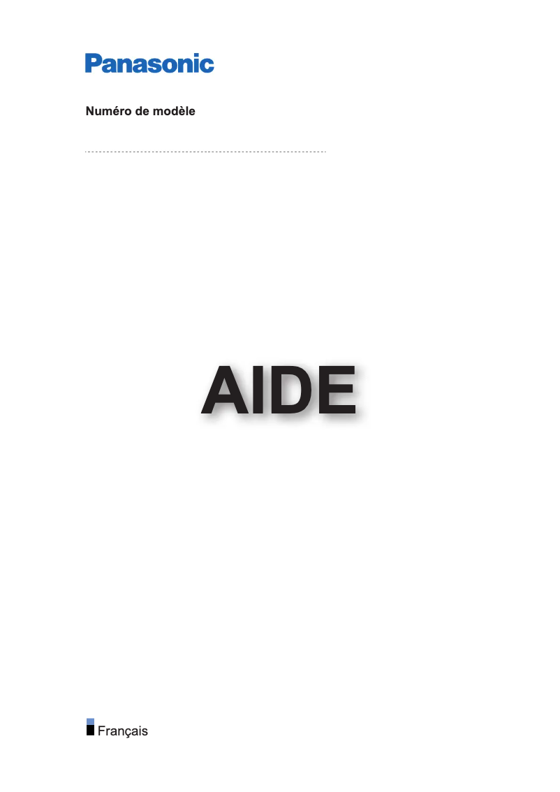 Page 1 de la notice Manuel utilisateur Panasonic TX-40GX820E