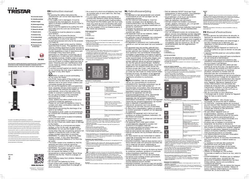 Página 1 del manual Manual de usuario TriStar KA-5818