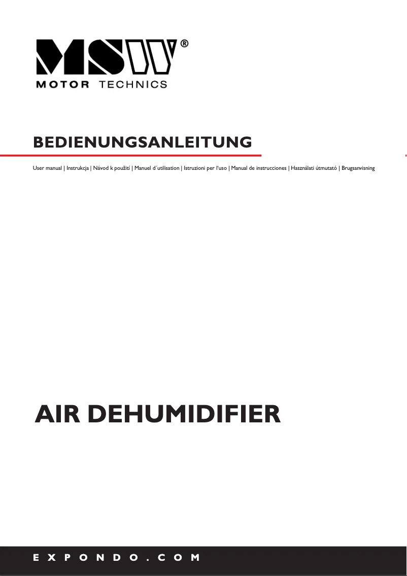 Page 1 de la notice Manuel utilisateur MSW MSW-DEH3120H