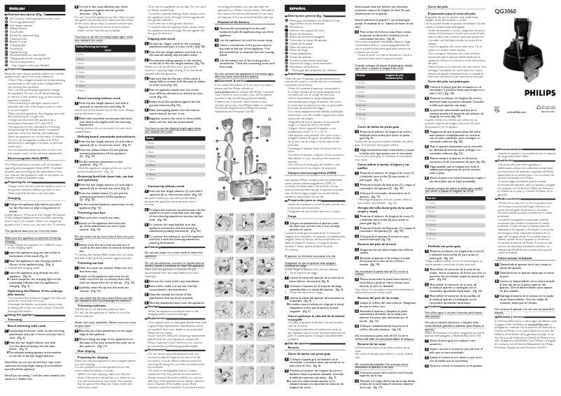 Página 1 del manual Manual de usuario Philips QG3060