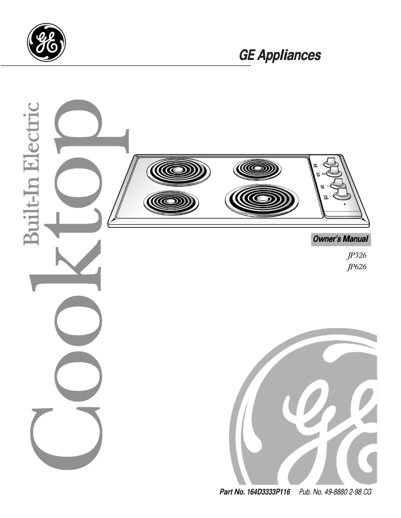 Página 1 del manual Manual de uso y mantenimiento GE JP326CVBC