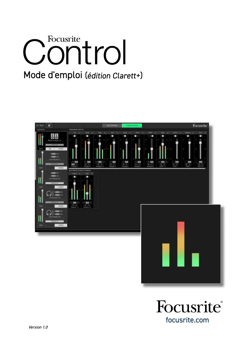 Image de la première page du manuel de l'appareil Clarett+ 2 Pre