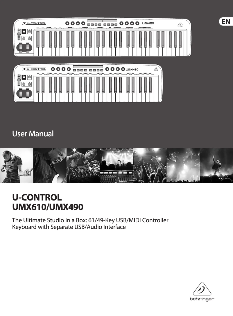Página 1 del manual Manual de usuario Behringer U-Control UMX610