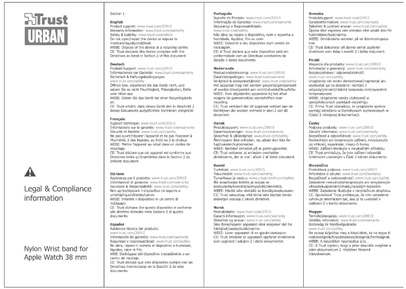 Page 1 de la notice Manuel utilisateur Trust 20990