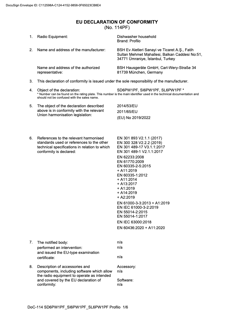 Page 1 de la notice Mode d'emploi Profilo BMS681V1