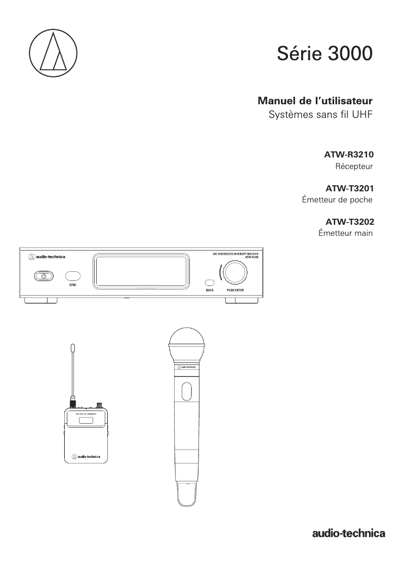 Page 1 de la notice Manuel utilisateur Audio-Technica ATW-T3201