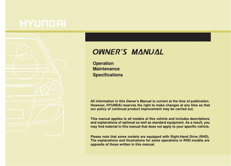 Page 1 de la notice Manuel utilisateur Hyundai i40 (2017)