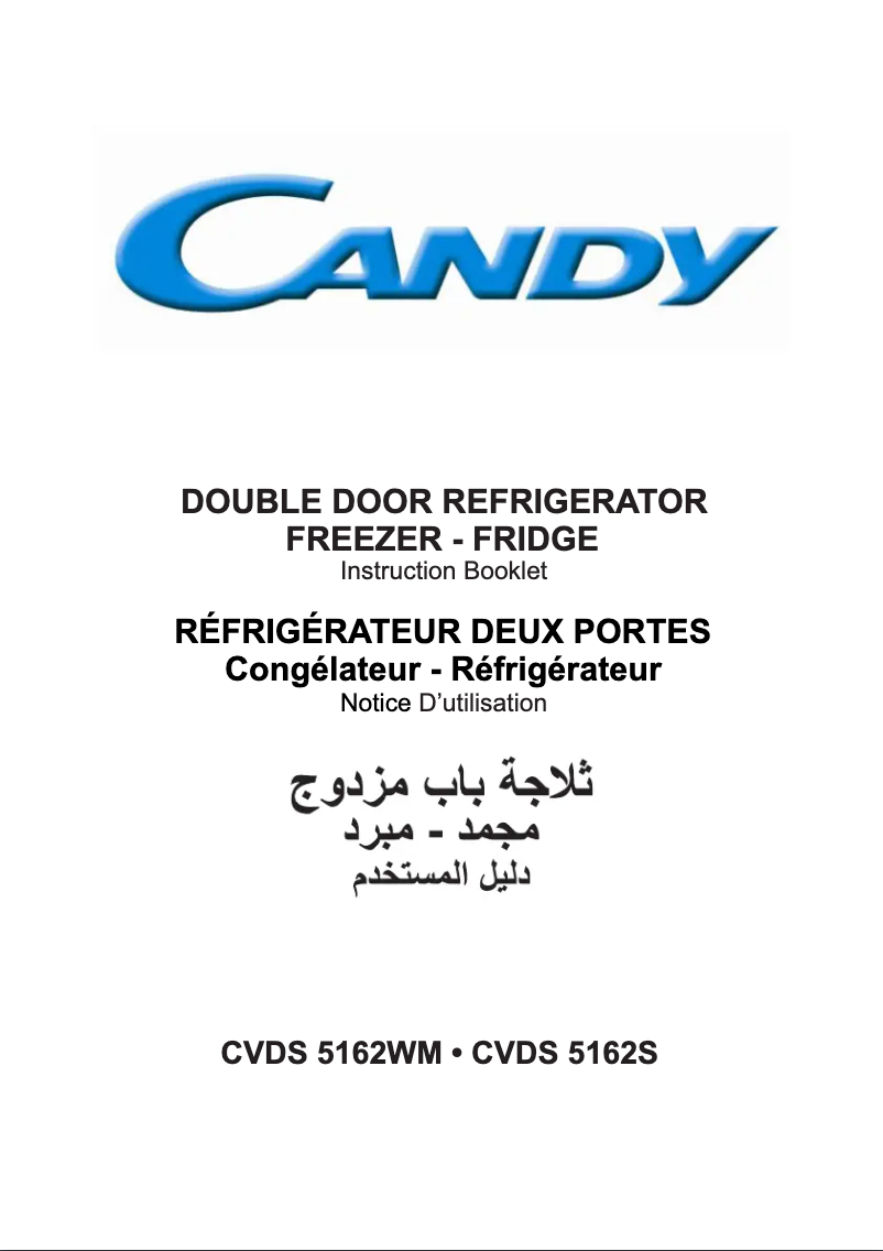 Page 1 of the manual User Manual Candy CVDS 5162S