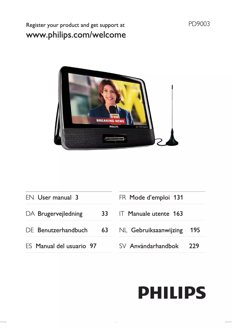 Página 1 del manual Manual de usuario Philips PD9003