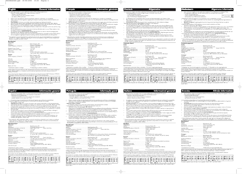 Page n°1 - Manuel utilisateur Philips SBCHC8420