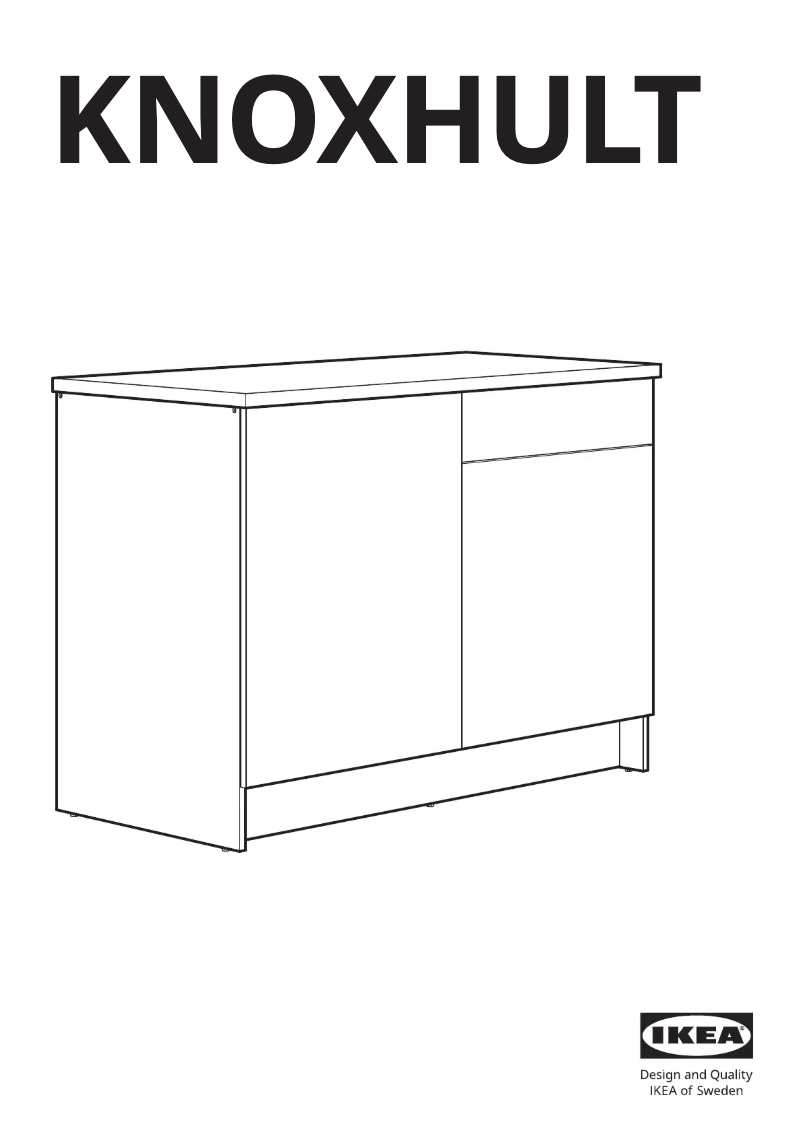 Page 1 de la notice Manuel utilisateur Ikea KNOXHULT 803.268.01