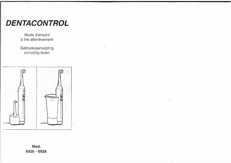 Page 1 de la notice Manuel utilisateur Calor Dentacontrol 6928
