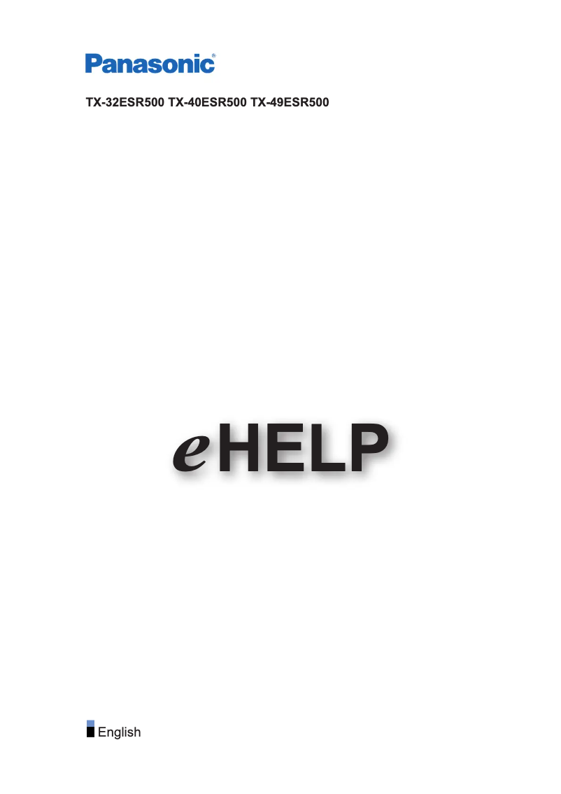 Page 1 de la notice Manuel utilisateur Panasonic Viera TX-49ESR500