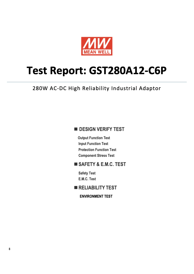 Page 1 de la notice Fiche technique Mean Well GST280A12-C6P