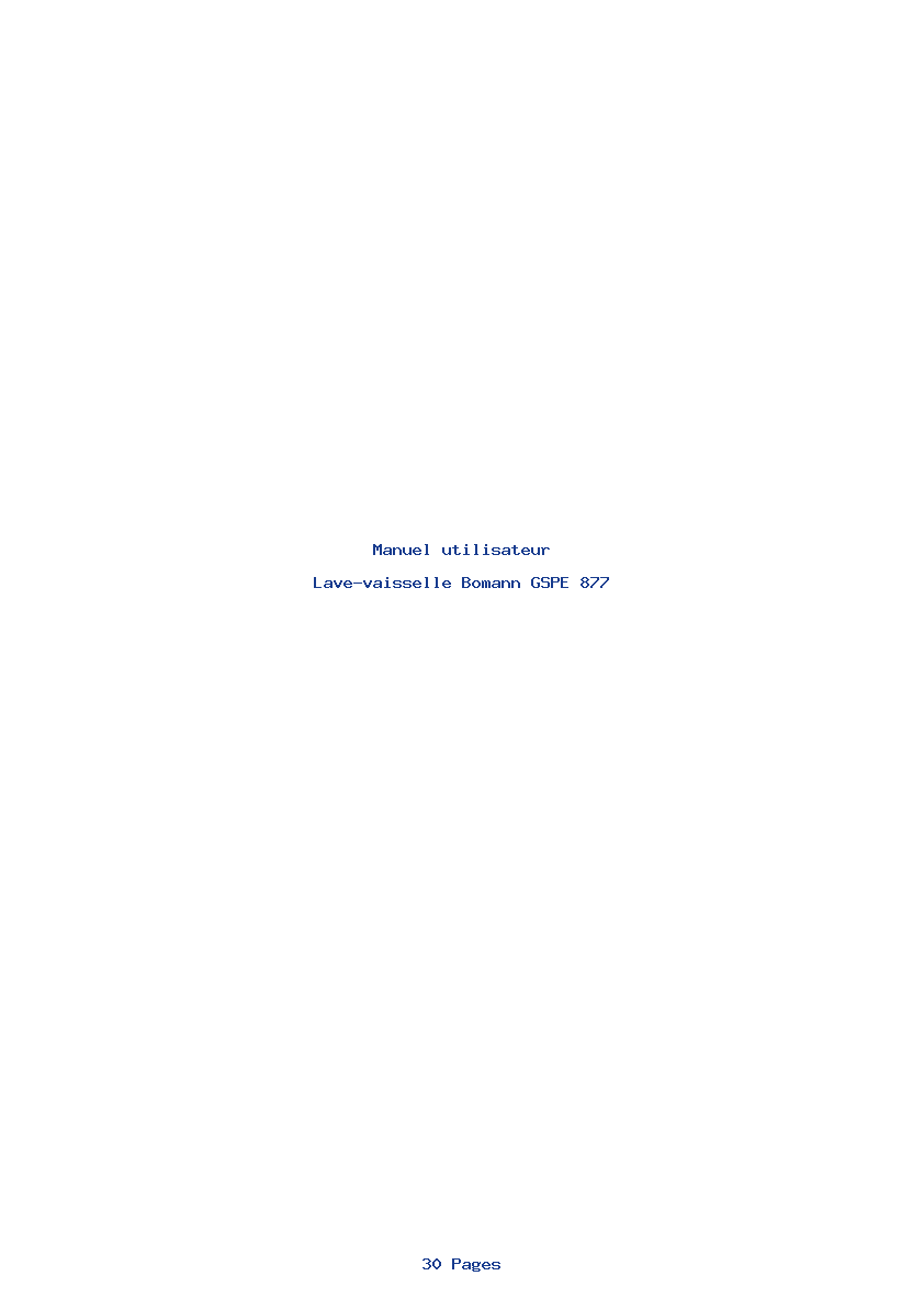 Page 1 de la notice Manuel utilisateur Bomann GSPE 877