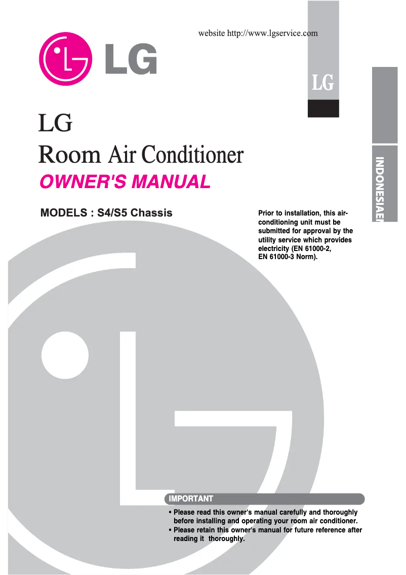 Página 1 del manual Manual de usuario LG SN18LG