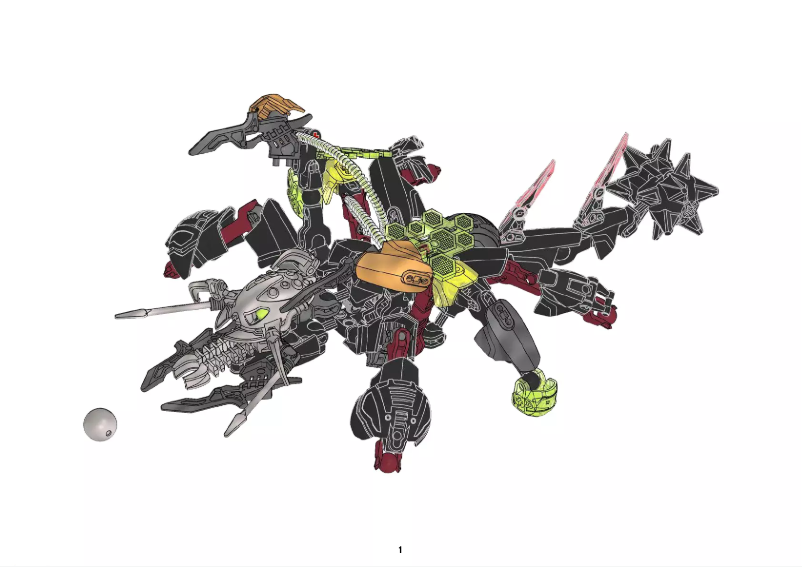 Page 1 de la notice Manuel utilisateur Lego Hero Factory 6202