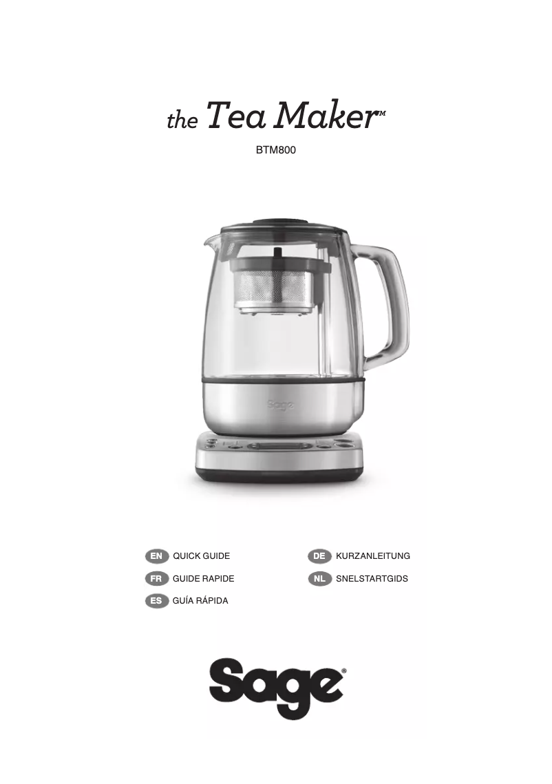 Page 1 de la notice Manuel utilisateur Sage The Tea Maker BTM800