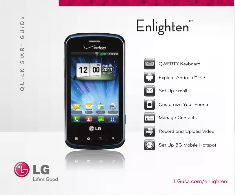 Page 1 de la notice Manuel utilisateur LG Enlighten