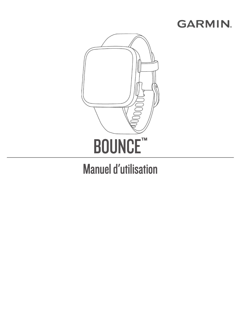 Page 1 de la notice Manuel utilisateur Garmin Bounce