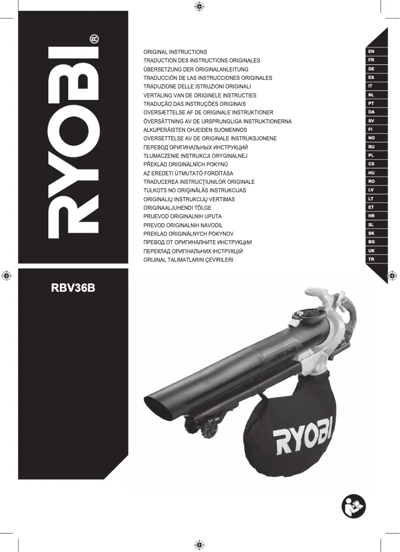 Página 1 del manual Manual de usuario RYOBI Max Power RBV36B