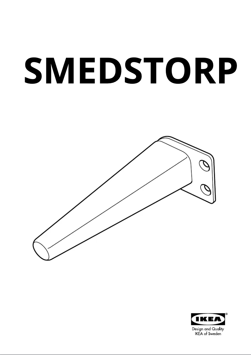 Page 1 de la notice Manuel utilisateur Ikea SMEDSTORP 405.003.69