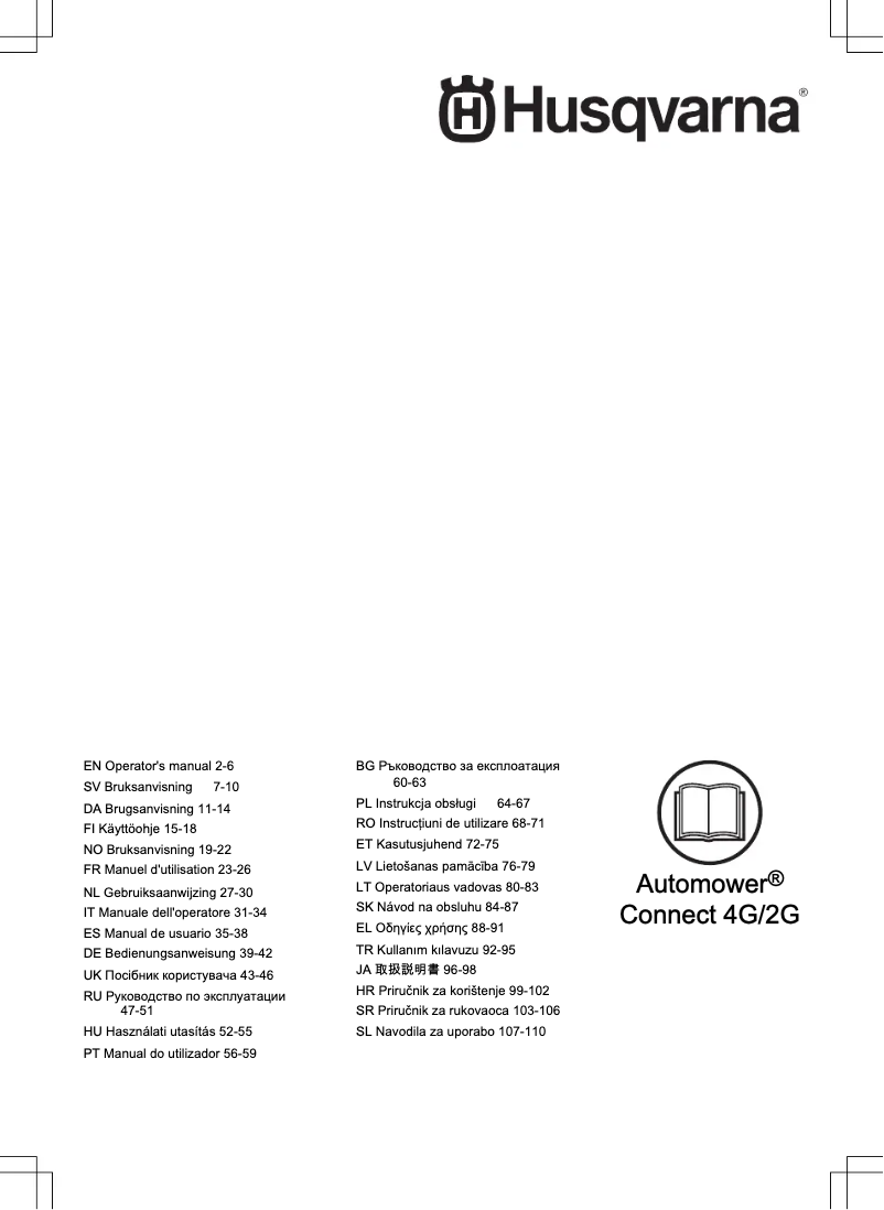 Page 1 de la notice Manuel utilisateur Husqvarna Automower Connect