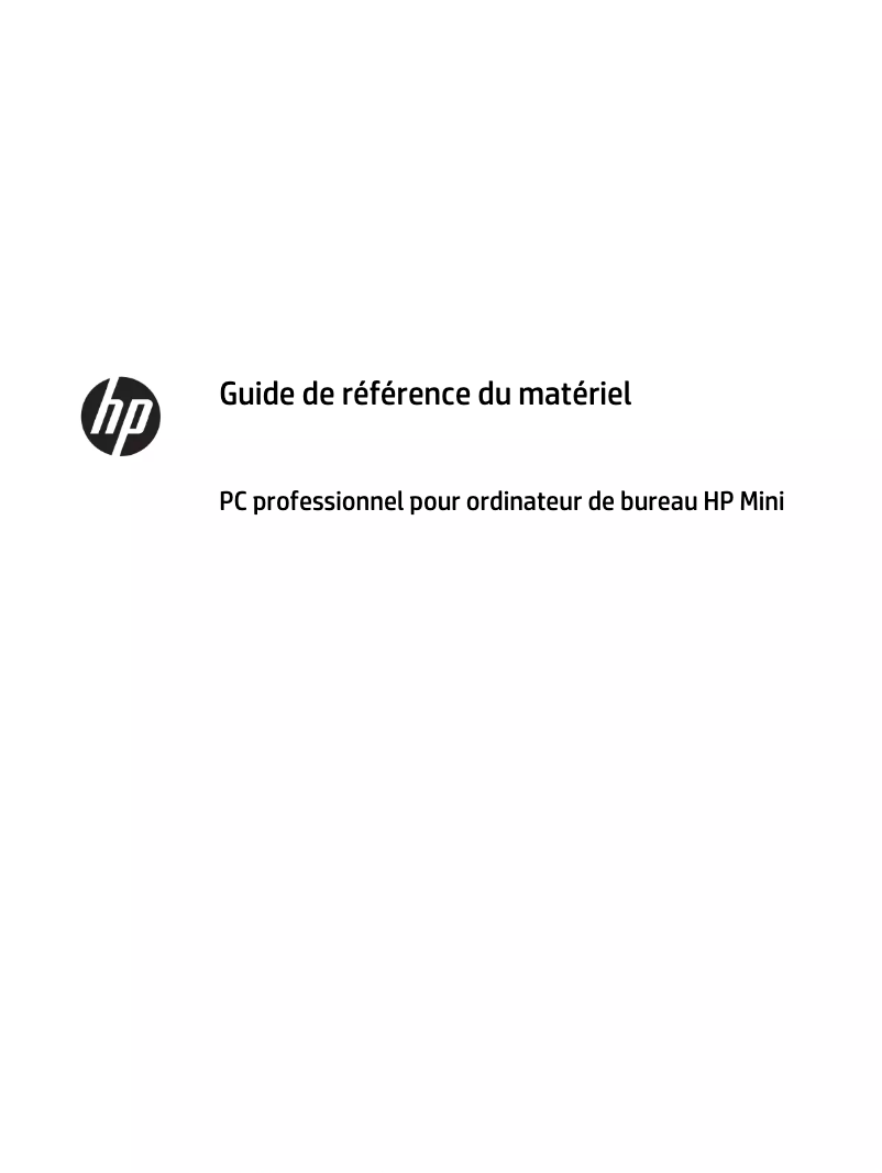 Page n°1 - Manuel utilisateur HP Prodesk 400 G5
