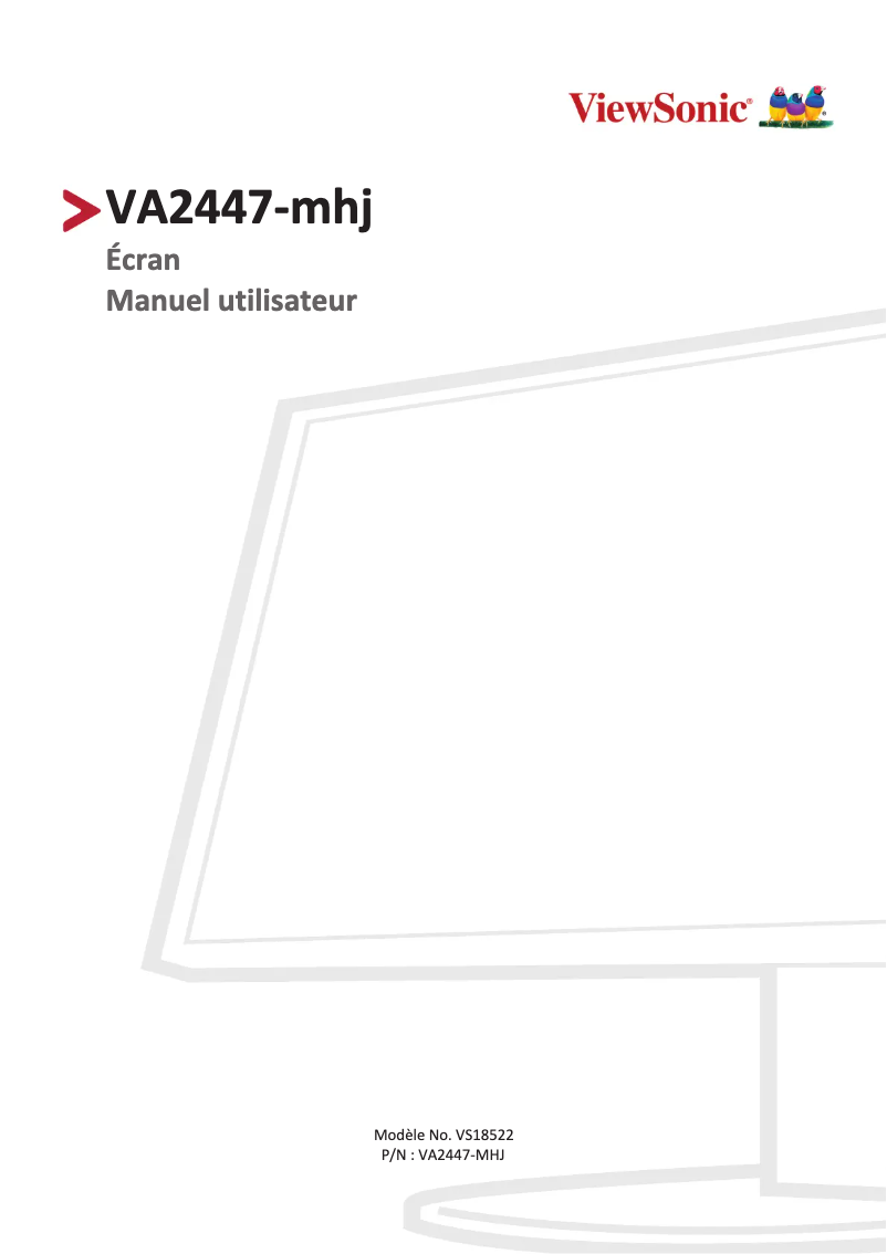 Página 1 del manual Manual de usuario Viewsonic VA2447-MHJ