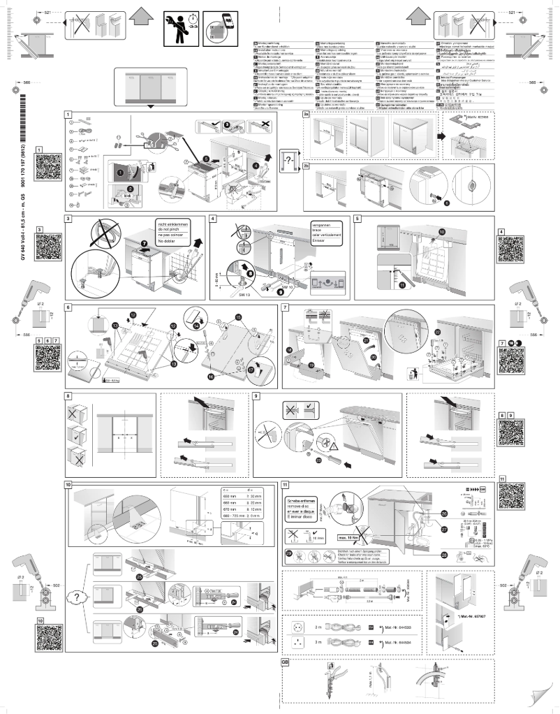Page 1 of the manual Installation Guide Bosch SMA46TX00E