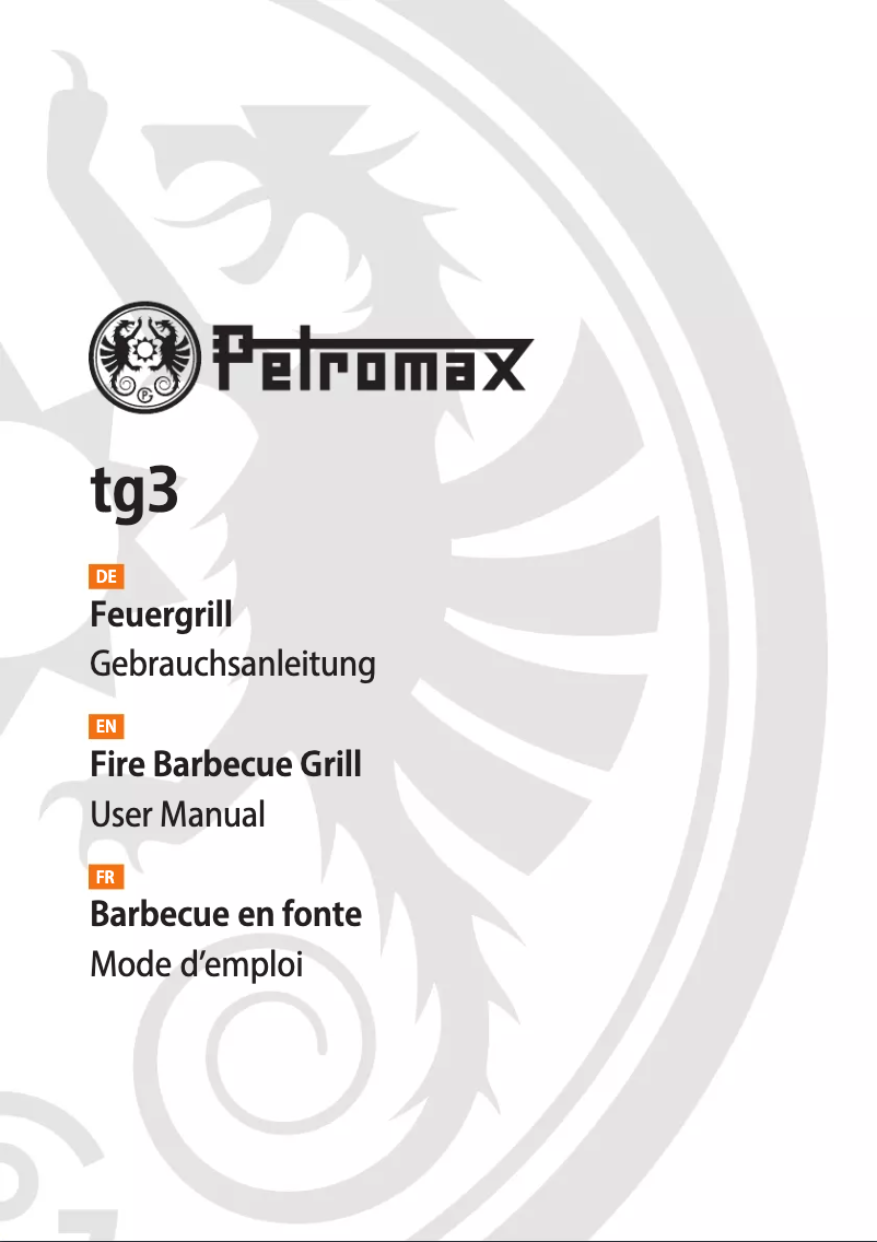 Page 1 de la notice Manuel utilisateur Petromax tg3