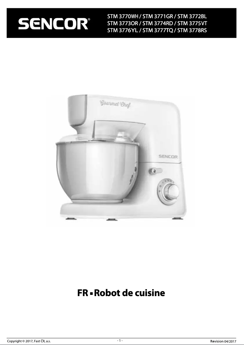 Page 1 de la notice Manuel utilisateur Sencor STM 3773OR