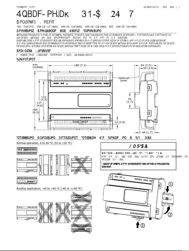 Page 1 de la notice Manuel utilisateur Schneider SXWRCF12A10002